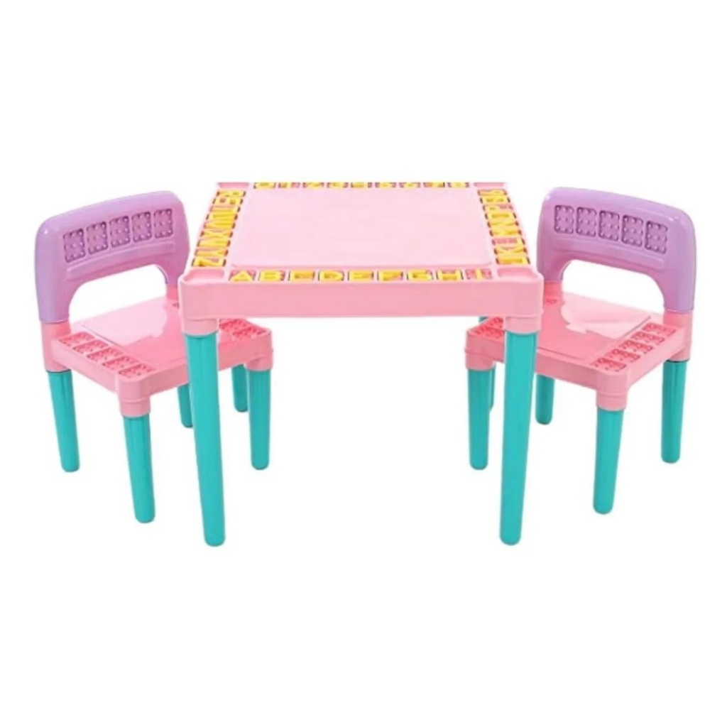 Mesinha Mesa Didática Infantil 2 Cadeiras Tritec - Feminina