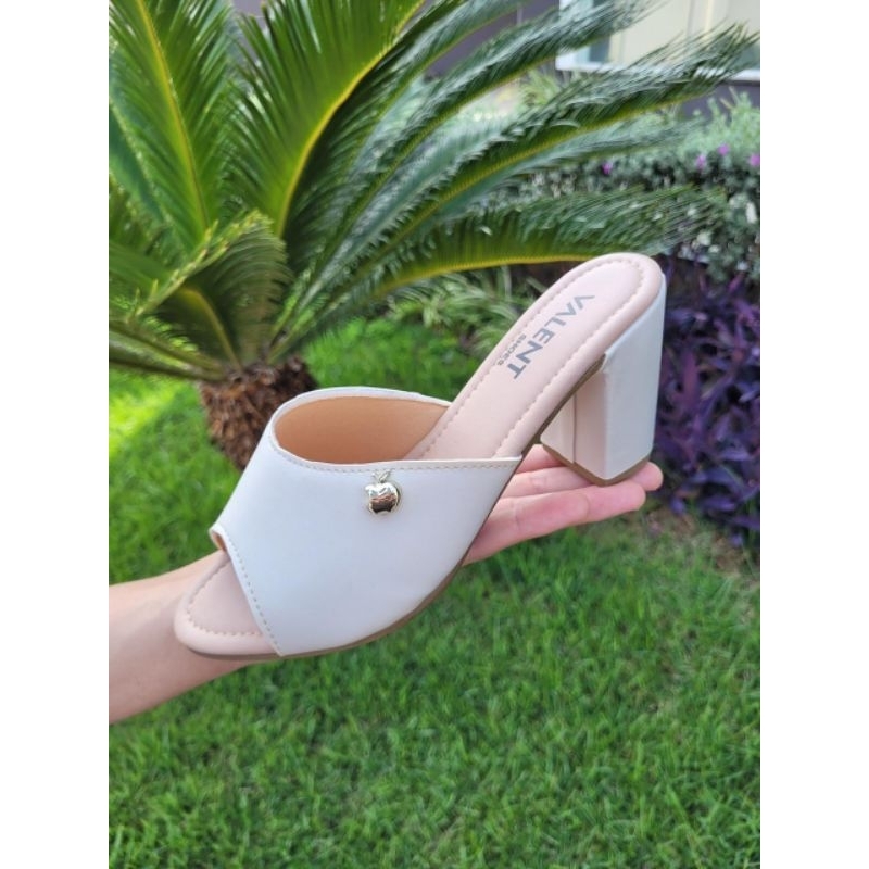 Sandália Tamanco Feminino Salto Bloco Confortável Calce Fácil