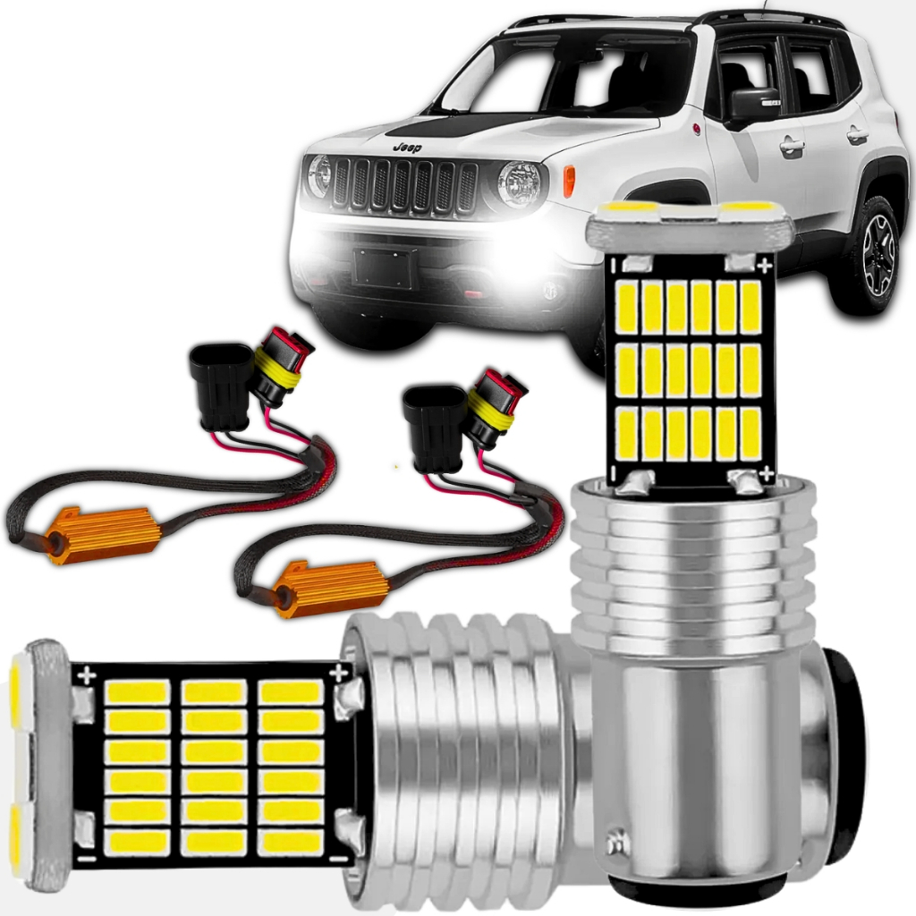 Canceller jeep renegade luz diurna drl 2 polos asx par Lampada de Led Drl Renegade em Oferta na Shopee