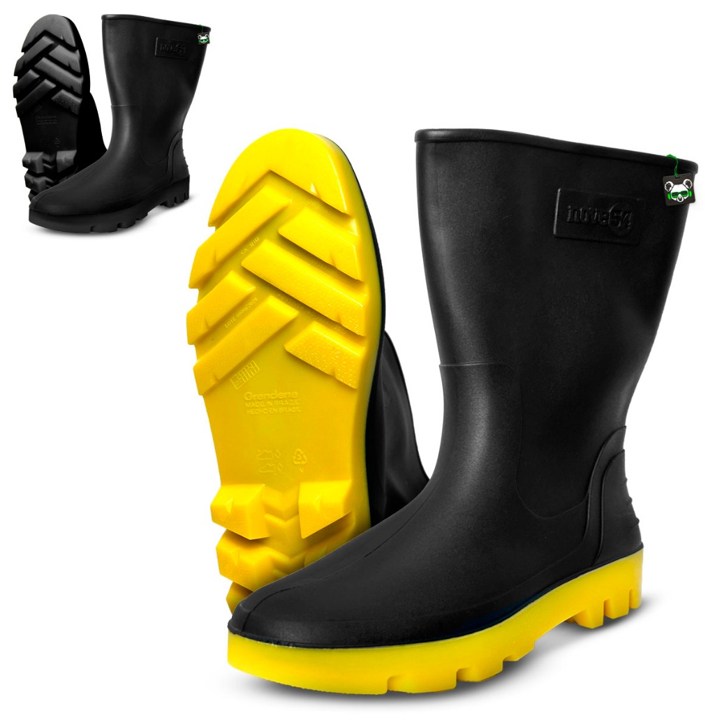 Bota Impermeável Borracha Galocha S/ Forro Chuva Moto Nove54 em Oferta na Shopee