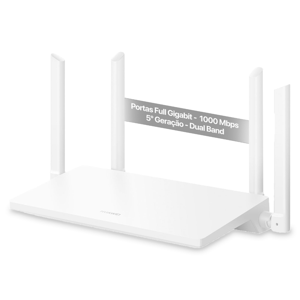 Roteador Huawei AX1 WS5203 AC1200 Dual Band Repetidor Wi-Fi 5, 4 Antenas, 4 Portas Gigabit, Branco em Oferta na Shopee