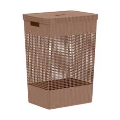 Cesto de roupas Ou 49L com tampa Linha Grid