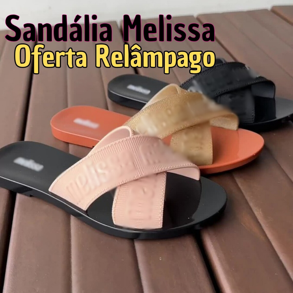 Sandália Feminina Mel M Lover Slide Confortável Casual Moderna Leve do 34 ao 40
