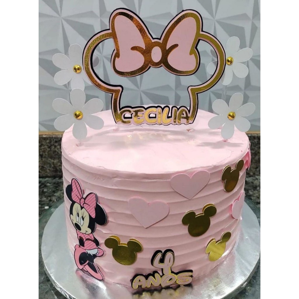 Topo de Bolo Minnie/Topper de Bolo Minnie