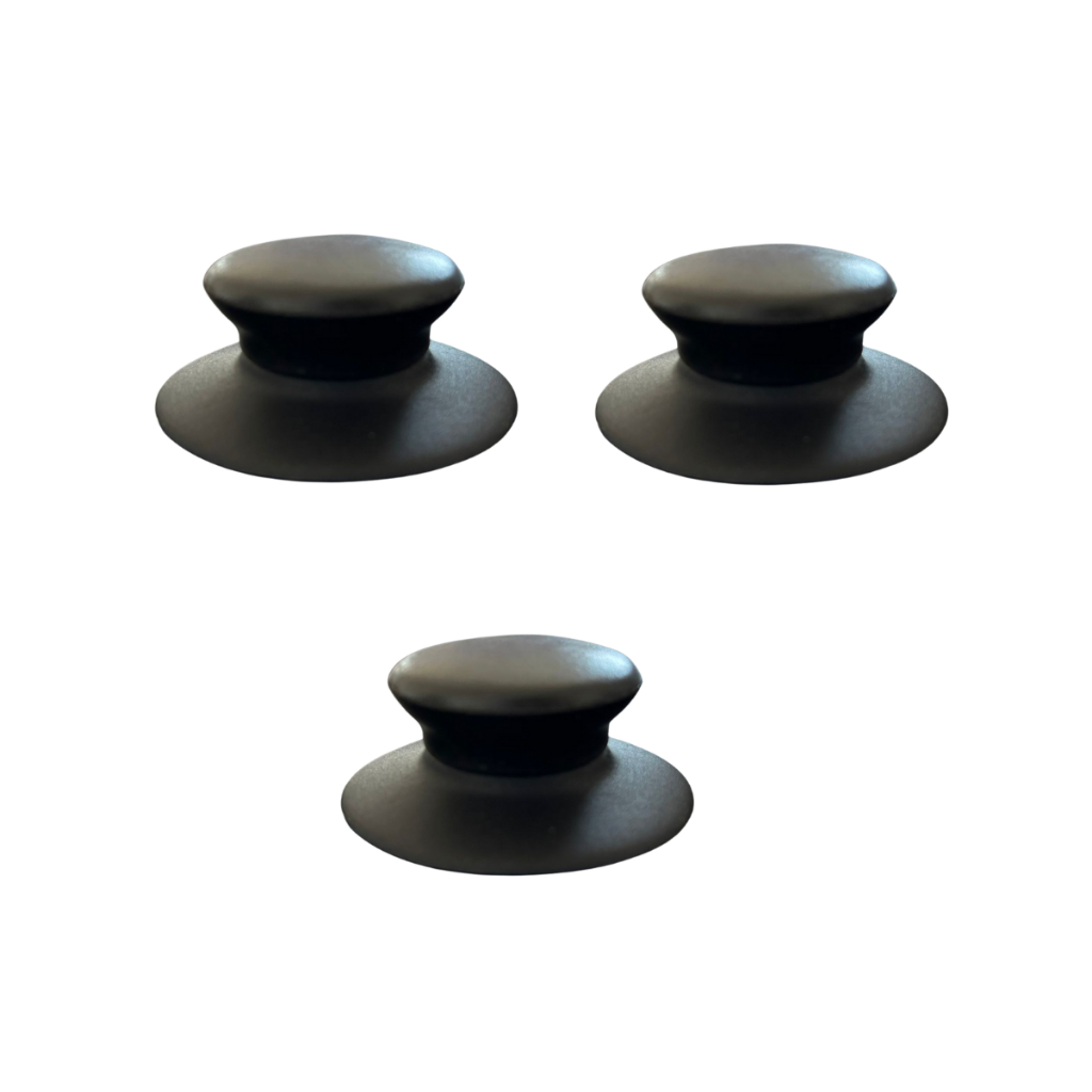 Jogo de 3 Pomel de Nylon  Preto Versáteis Para Panelas