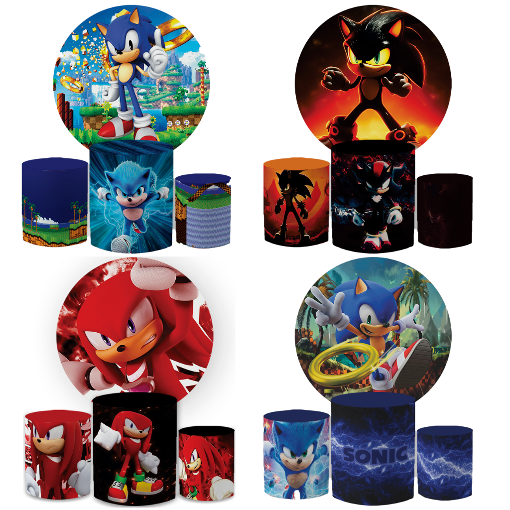 Capa Painel S0nic E Sh2adow Desenho E filme Veloz + Trio Capa de Cilindro Lançamento