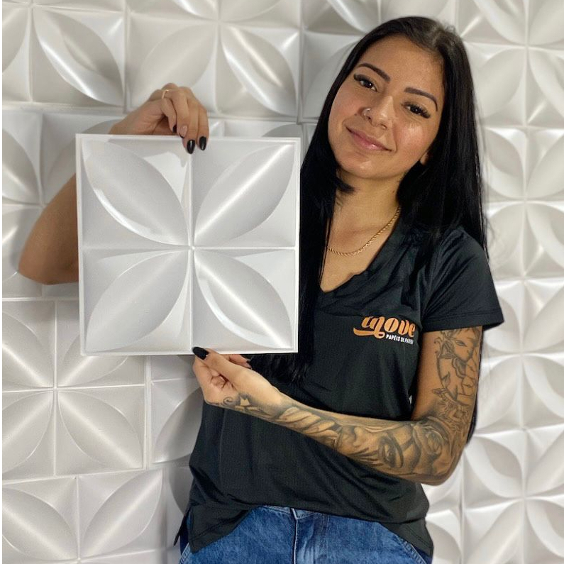 Kit Placas PVC 3D Revestimento De Parede Decorativa 25X25cm em Oferta na Shopee