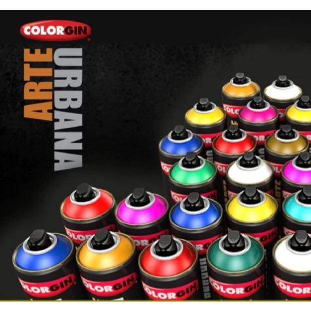 Kit 16 Tintas Spray Arte Urbana Colorgin 400ml para grafite e pintura em metal