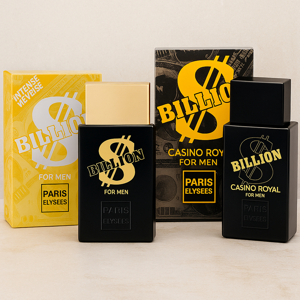 Kit Perfumes Masculinos Paris Elysees Billion + Casino Royal 100ml Cada