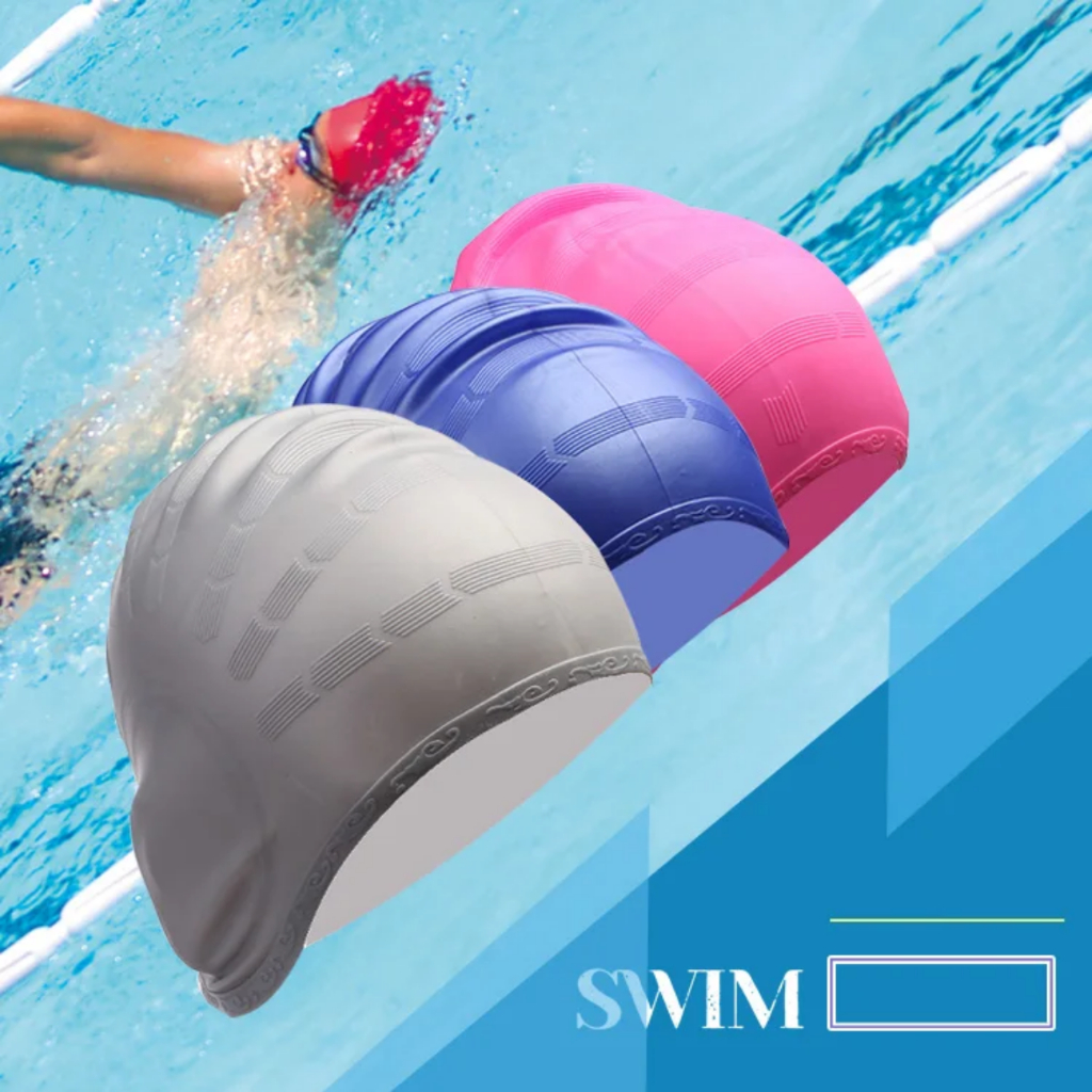 Touca De Natação Cor Sólida Silicone À Prova D'água Para Homens/Mulheres Proteção Confortável Ouvid em Oferta na Shopee