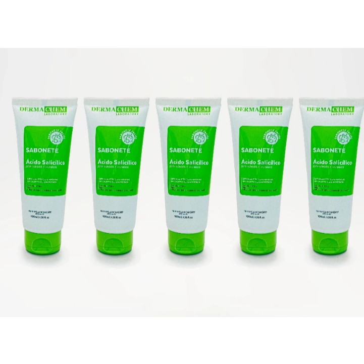 Kit 5 Sabonetes Skincare Limpeza De Peles Oleosas Acneica Sabonete  Rosto - Dermachem