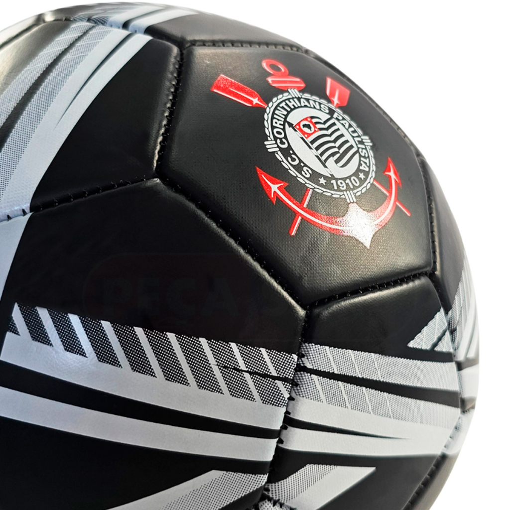 Bola Futebol SCCP Corinthians Estadios Preto Tamanho 5 - Campo