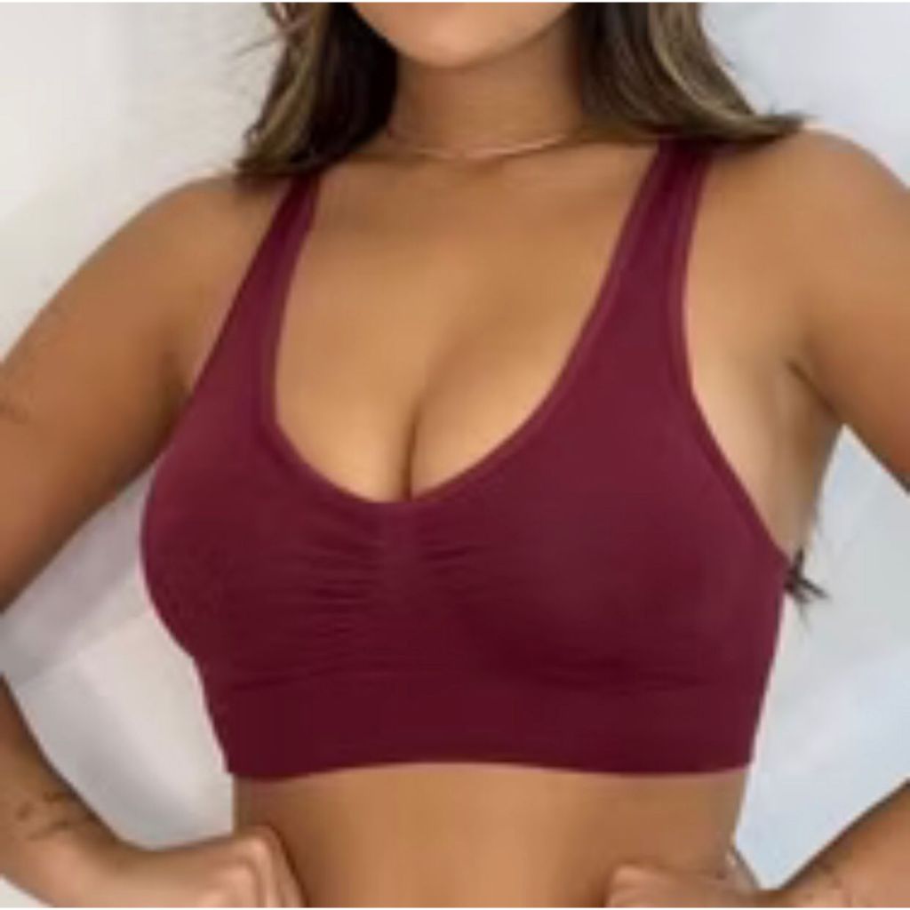 Top Sutiã Feminino Importado Nadador Lingerie Com Bojo Removível Poliamida Conforto Top