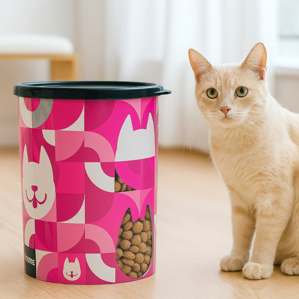 Pote de Ração Porta Rações com Tampa Hermética 2,1LT Gato Cachorro Altamente Resistente Rosa em Oferta na Shopee