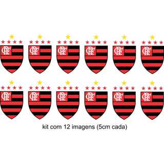 KIT TERMOCOLANTE DTF TÊXTIL  *PARA TECIDO* - TIMES CARIOCAS E SELEÇÃOC/ 12UNID (aprox.5CM ALTURA CADA) em Oferta na Shopee