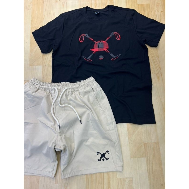 Conjunto Masculino Estiloso – Camiseta e Bermuda Casual Premium