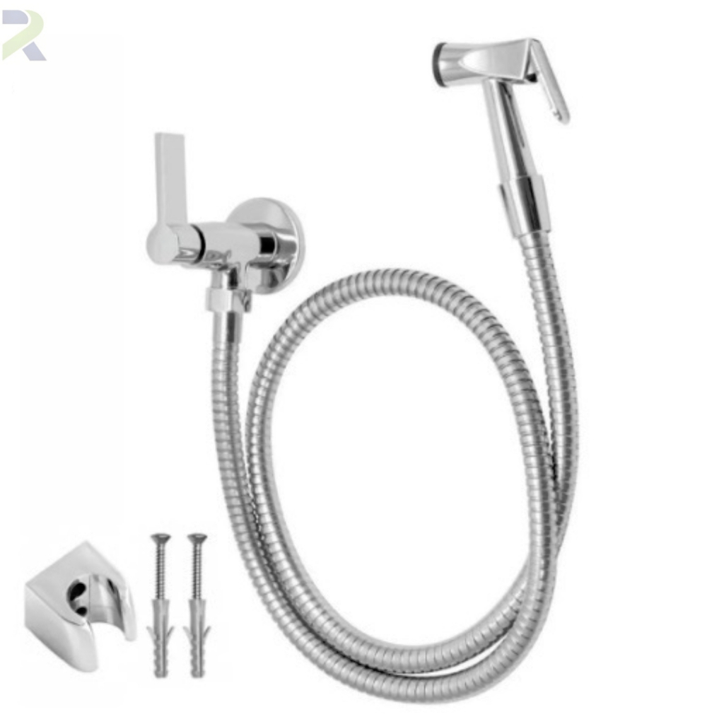 Ducha Higiênica Banheiro 100% Completa Luxo Metal Cromado 1,20m Chuveirinho Privada