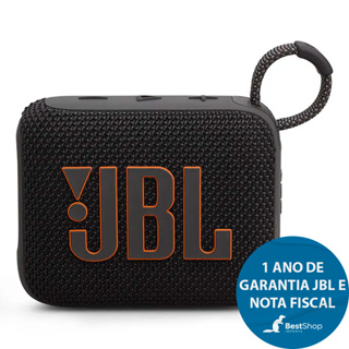 Caixa de Som JBL GO 4 Bluetooth à Prova d'Água 4,2W RMS - 7h Bateria, Preta, Lacrada c/ Garantia e NFe em Oferta na Shopee