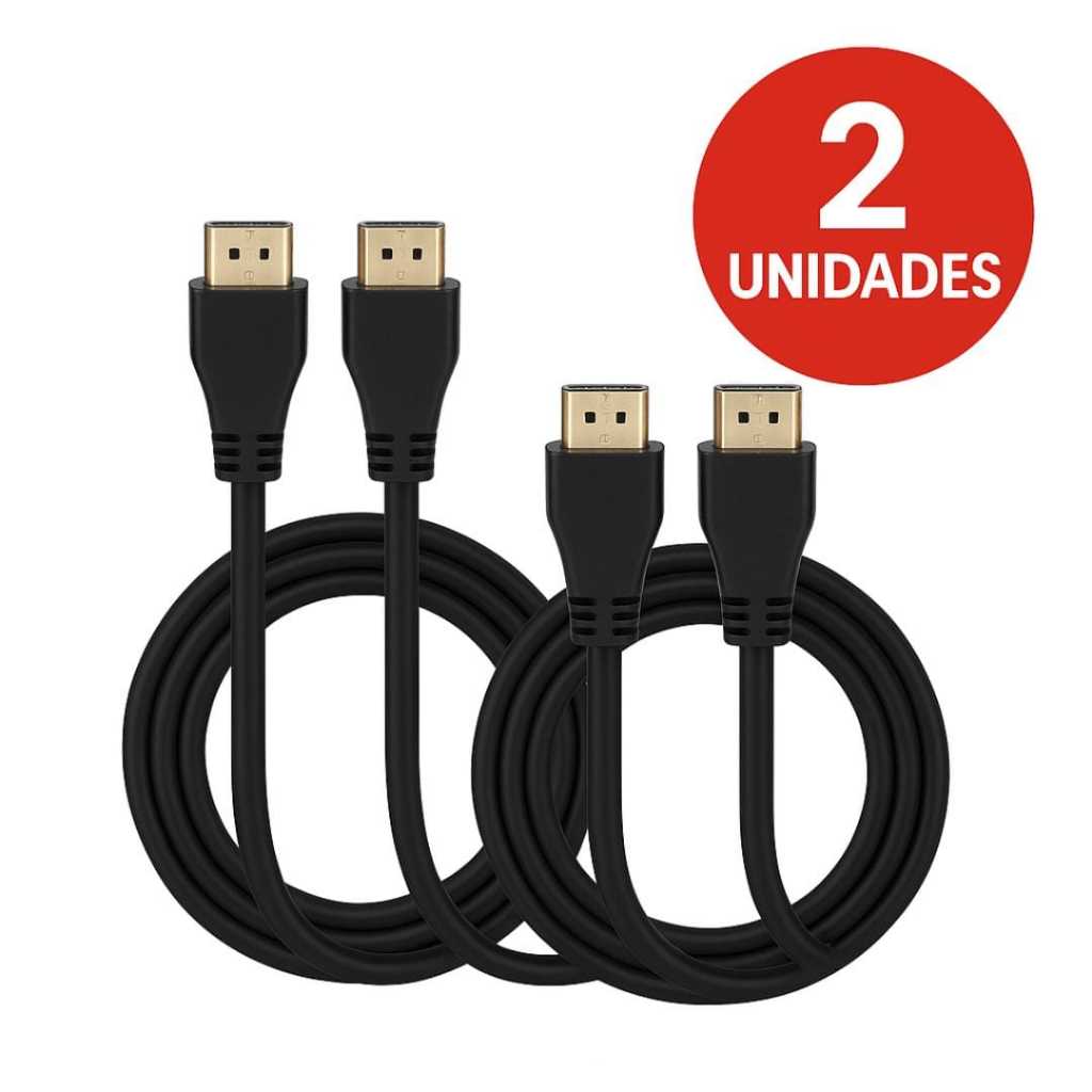 Kit 2 Cabos HDMI 2 Metros para TV Projetor 4K HDR Barato Original em Oferta na Shopee
