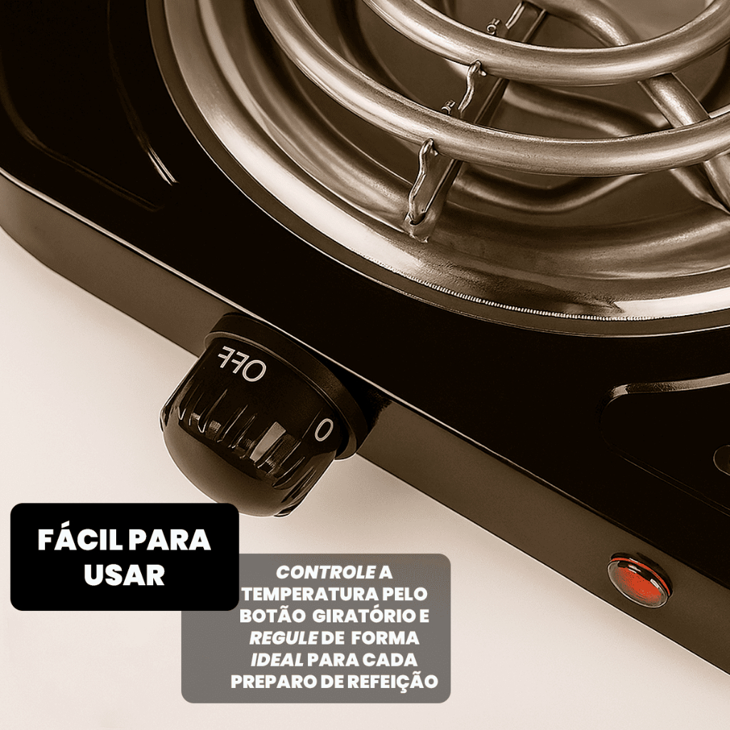Fogão Fogareiro Cooktop Elétrico Portátil 2 Bocas 2000w 110v ou 220v Potente Pratico