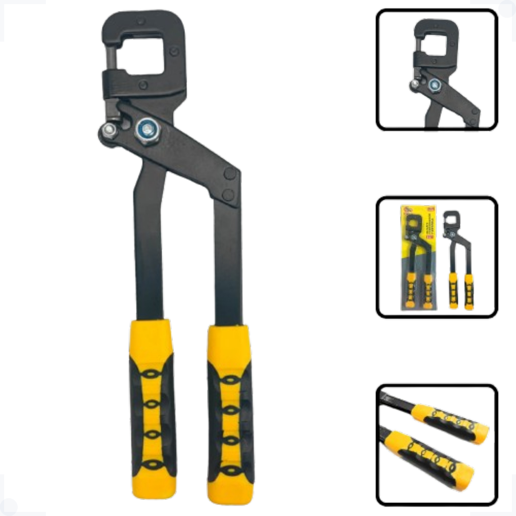 Alicate Puncionador P/ Drywall 12 Pol Perfil Cabo Anatomico Prendedor De Perfil Cabo Emborrachado