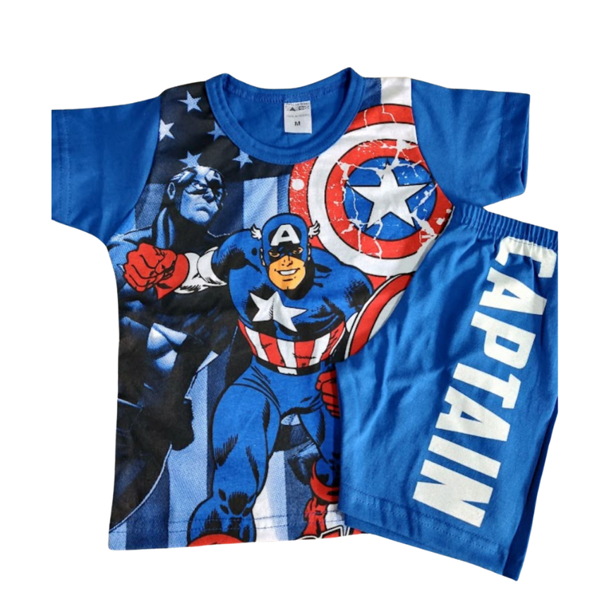 Roupa Infantil Menino Capitão América E Outros Personagens em Oferta na Shopee