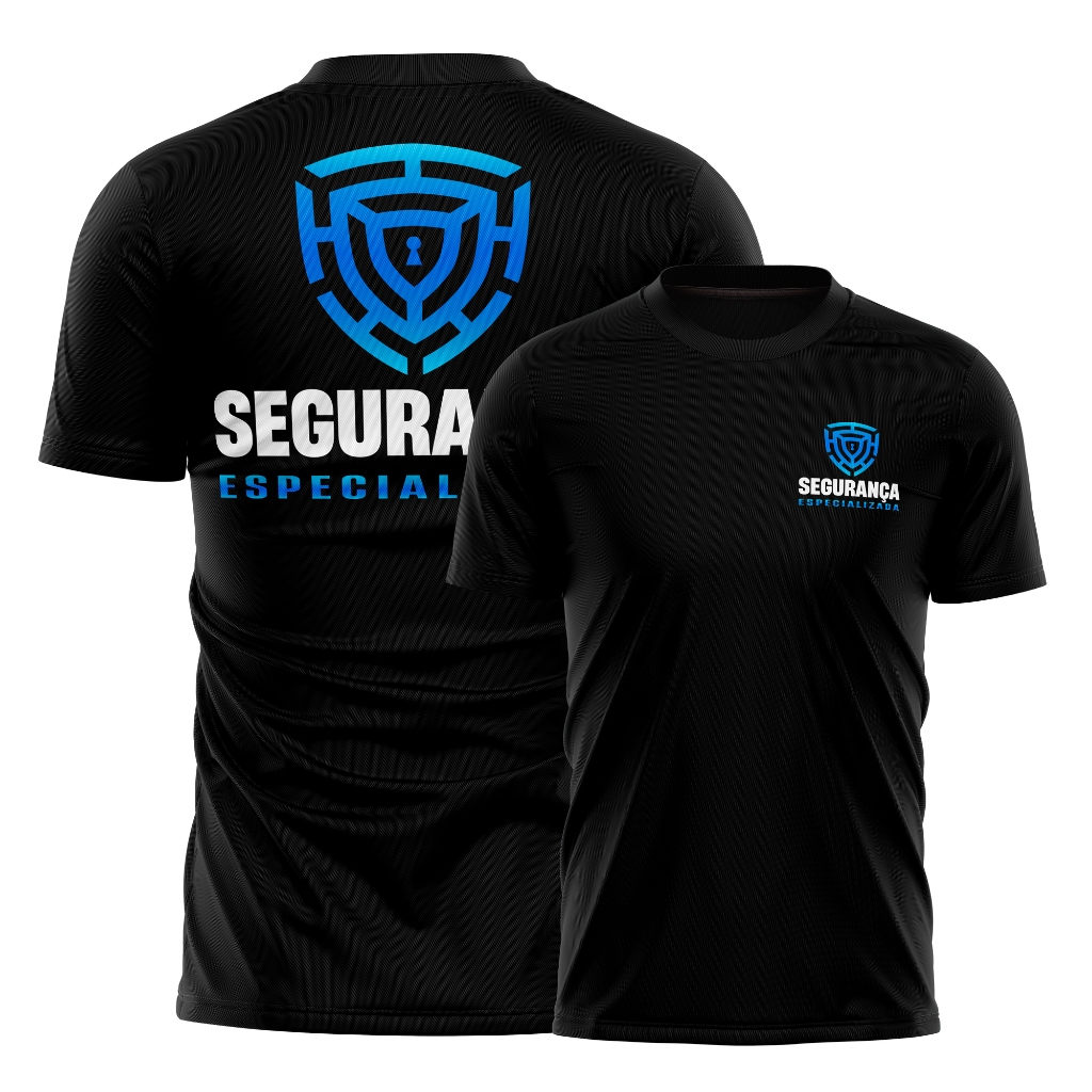 Camiseta Segurança Especializada Uniforme Profissional Dry Fit Confortável Masculina