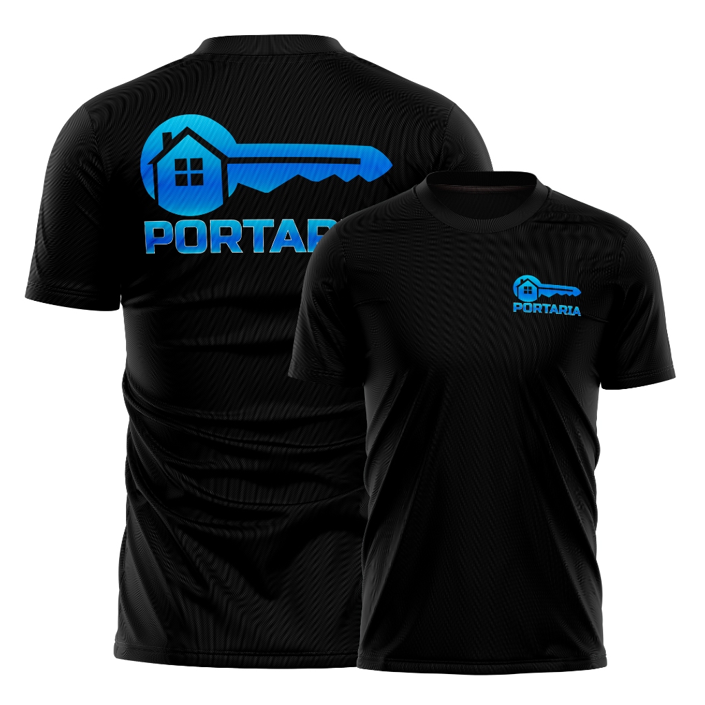 Camiseta Porteiro Portaria Uniforme Profissional Trabalho Dry Fit Masculina Confortável