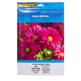 VINIL ADESIVO semi TRANSPARENTE A PROVA D'ÁGUA MASTERPRINT 150g A4 – 10 folhas em Oferta na Shopee