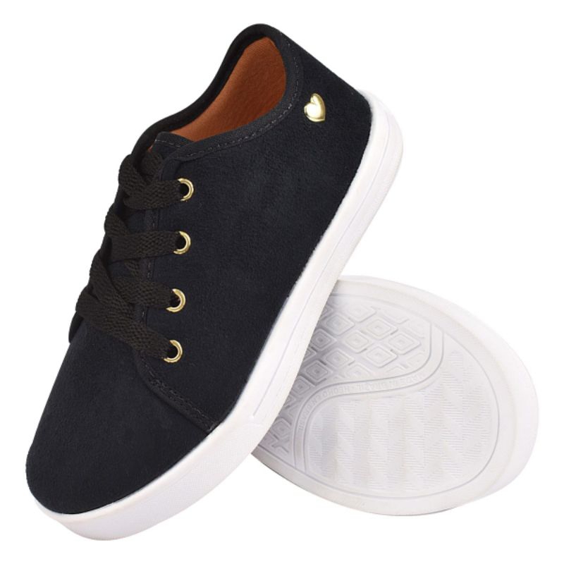 Tênis INFANTIL Feminino Pingente CORAÇÃO Super Confortável e Leve 27 ao 33 Escolar