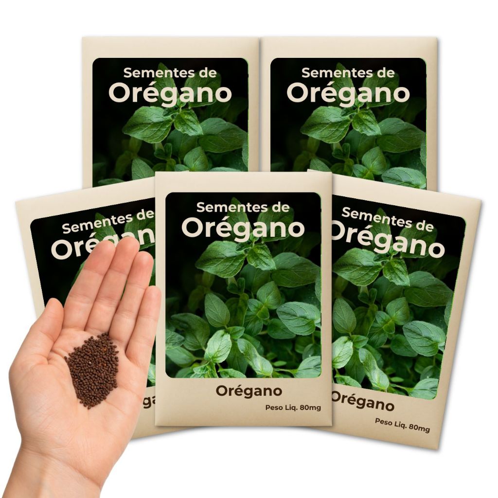 Comprar Semente De Orégano – Pacote Com 600 Sementes – Plantio Fácil E Crescimento Rápido - Kit 5 Pct