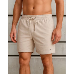 Bermuda Short Masculino Adulto Sandrini Linho Casual Confortável