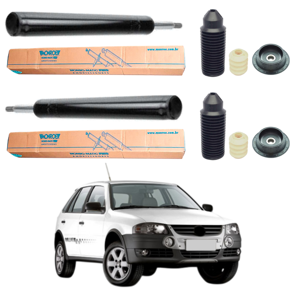PAR AMORTECEDOR DIANTEIRO GOL RALLYE G3 G4 2001 A 2009 ORIGINAL MONROE + KITS