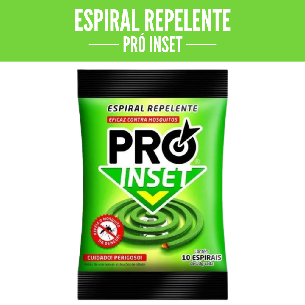 Repelente Espiral Pró Insect 10 Unidades Contra Mosquitos E Insetos Duracao Prolongada em Oferta na Shopee