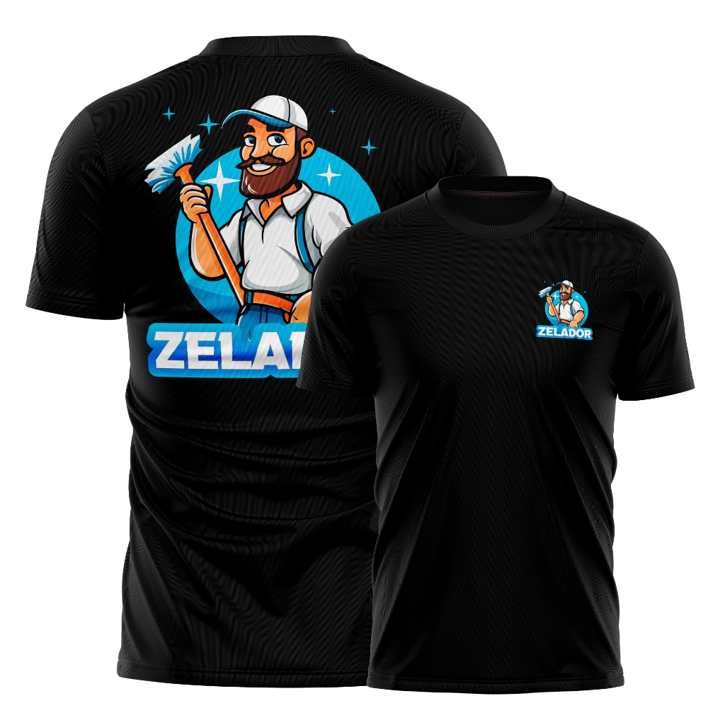 Camiseta Zelador Uniforme Profissional Trabalho Dry Fit Masculina Confortável e Resistente