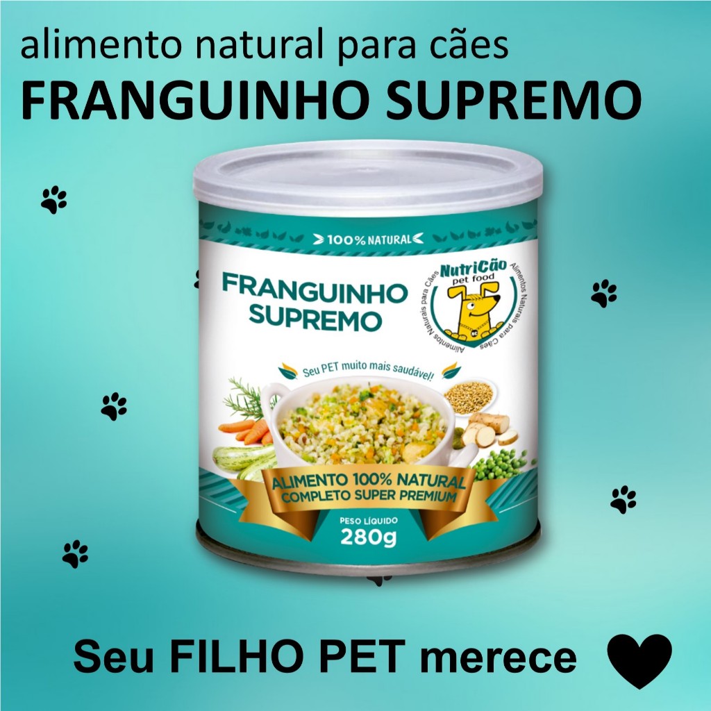 Ração Úmida Delícia NutriCão Pet Food para Cães Franguinho Supremo Alimento Natural
