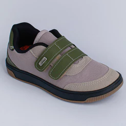 Tênis Infantil Menino Kidy Astral Fecho Duplo Aderente Natural Seguro Antiderrapante Casual Escolar