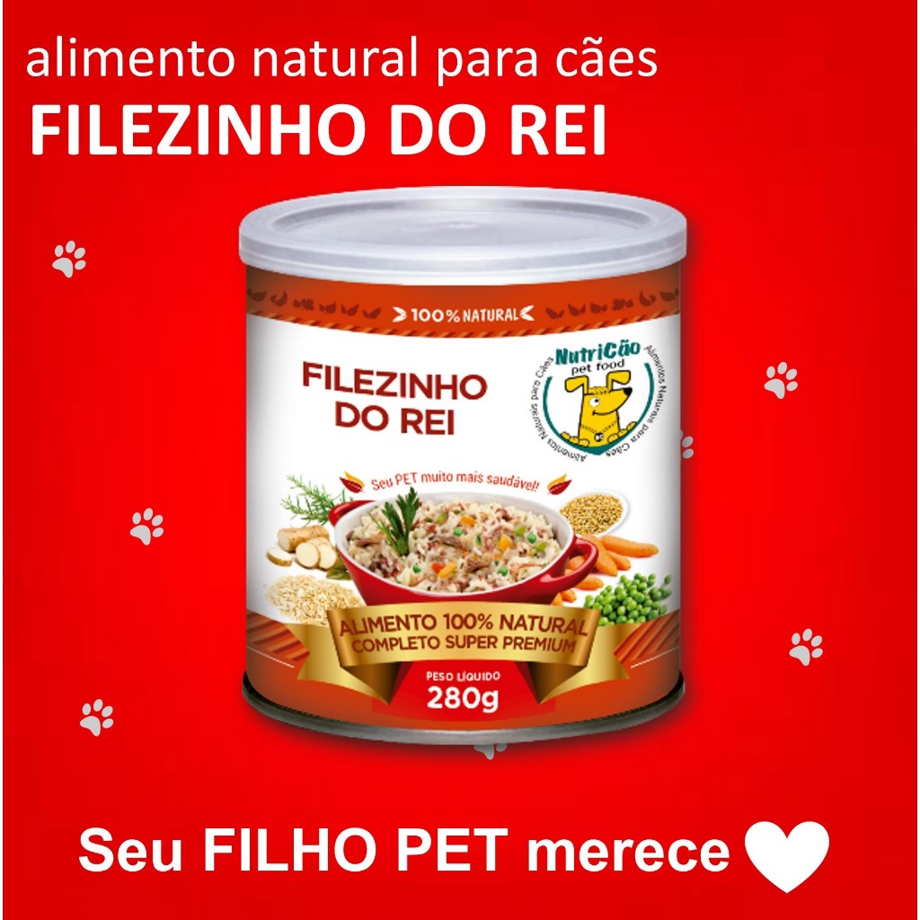 Ração Úmida Delícia NutriCão Pet Food para Cães Filezinho do Rei Alimento Natural