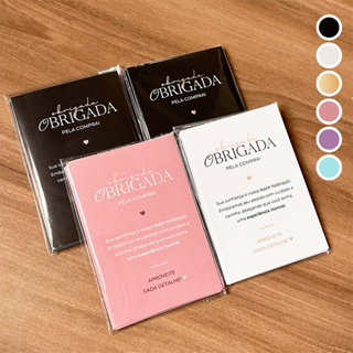 Folheto Panfleto de Agradecimento ao Cliente 10x7cm - Obrigada pela compra! em Oferta na Shopee