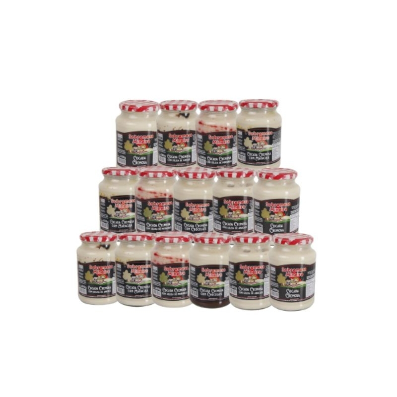 Cocada branca Sobremesa Mineira Caixa c/15 potes de vidro 680g