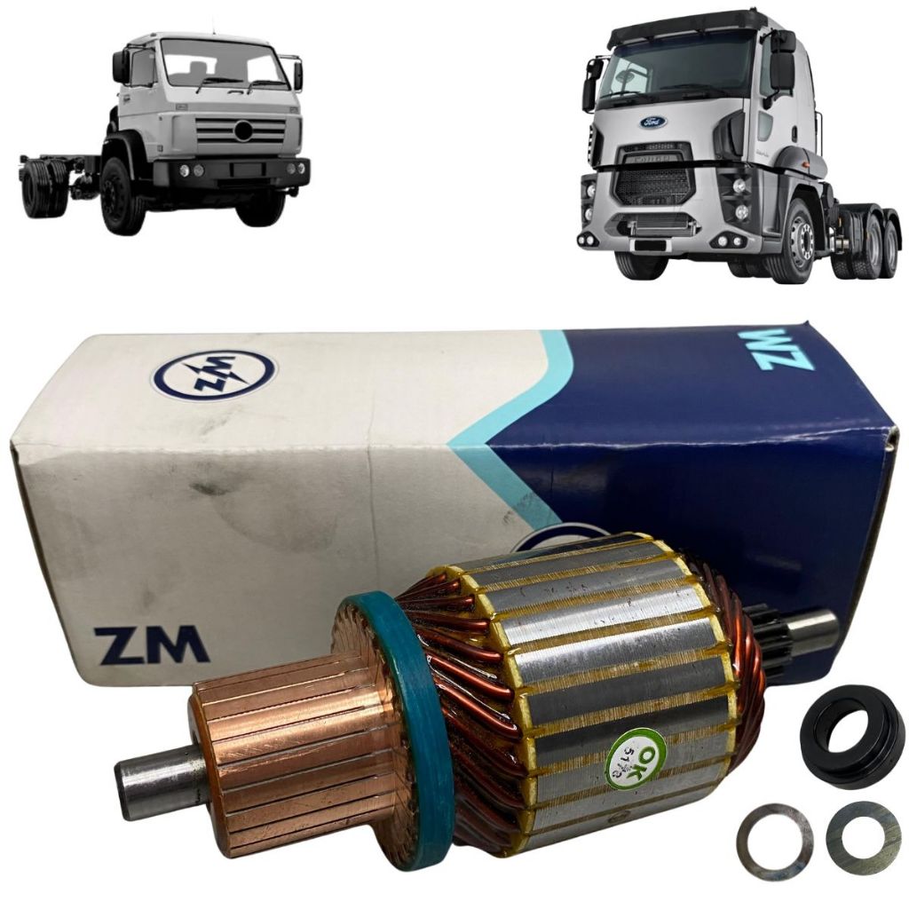 Induzido Zm 12v Motor De Partida M100 / Cummins 12 Dentes Ford Cargo Volkswagen 17220 18310 Titan