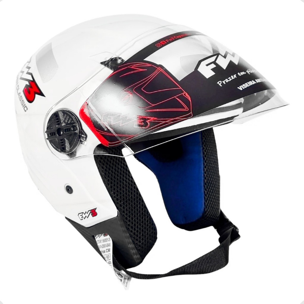 Capacete Aberto X Open Classic Moto Motoqueiro Motoboy Fw3