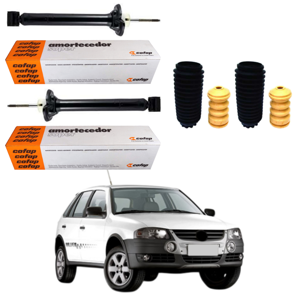 PAR AMORTECEDOR TRASEIRO GOL RALLYE G3 G4 COFAP + KIT