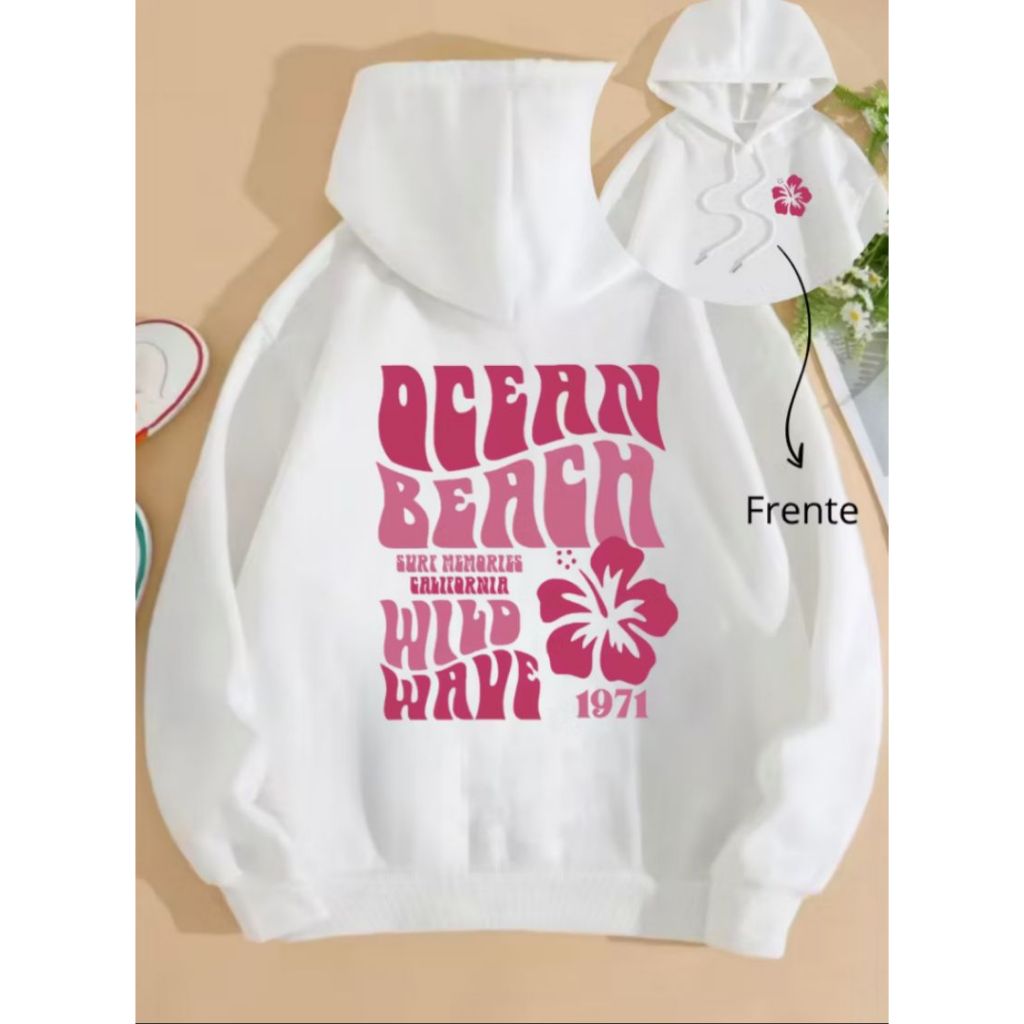 Moletom Flanelado Unissex com Capuz e Bolso Estilo Tumblr Inverno Casual Estampado Confortável