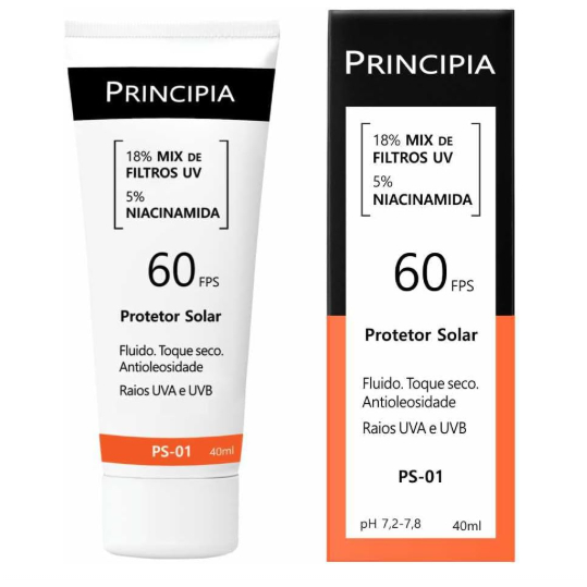 Protetor Solar Facial Principia FPS 60 com Niacinamida 40mL – Antioleosidade em Oferta na Shopee