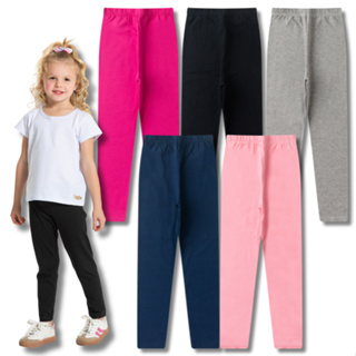 Kit Sortido Legging Lisa Escolar Menina/Feminina Infantil Juvenil do 4 ao 16 em Cotton - Calça em Oferta na Shopee