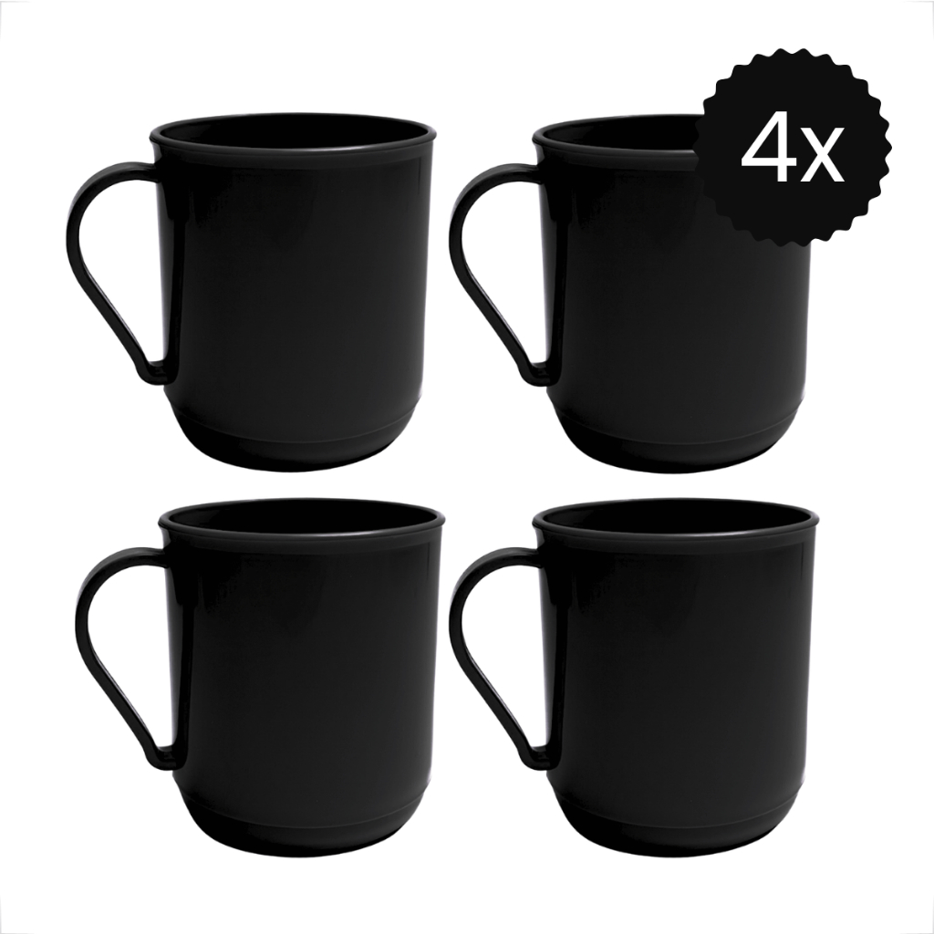 Kit 4x Canecas Plásticas Premium 400ML Para Merenda Escolar Creche Cantina Festas e Eventos em Oferta na Shopee