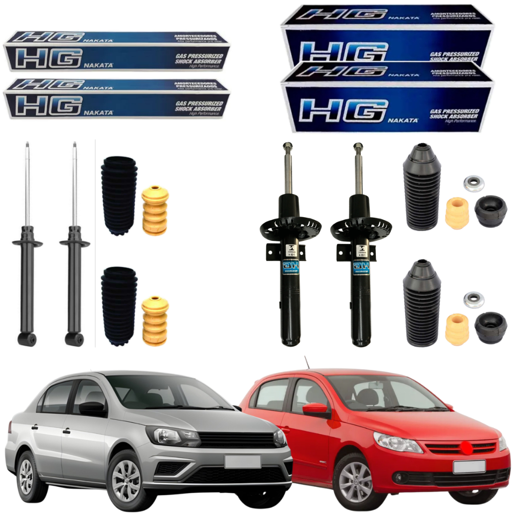 KIT 4 AMORTECEDOR GOL E VOYAGE G5 G6 G7 2008 A 2023 ORIGINAL NAKATA + KITS