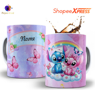 Caneca Personalizada Stitch com Nome em Oferta na Shopee