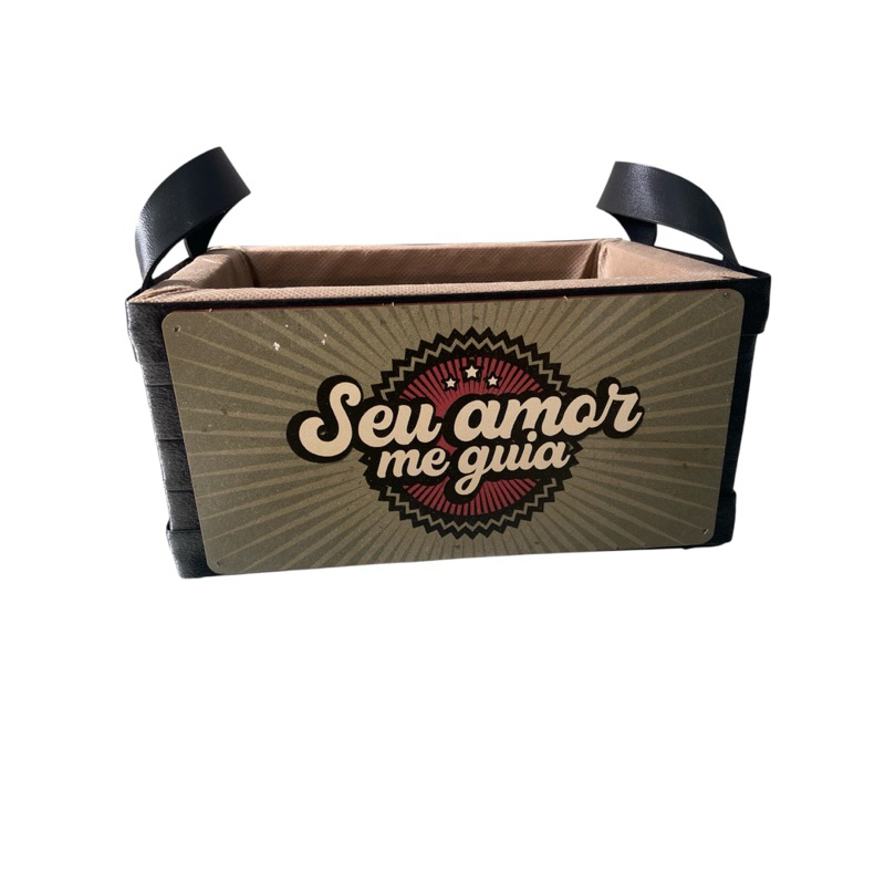 Cesta caixa dia dos pais seu amor me guia cesta decoração 23x15